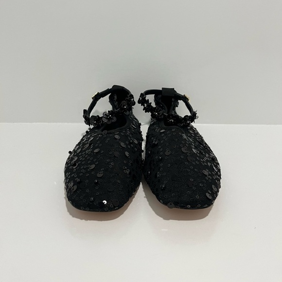 J.Crew Quinn embellished removable ankle-strap ballet flats sequin & mesh sz 9.5 - Picture 7 of 14